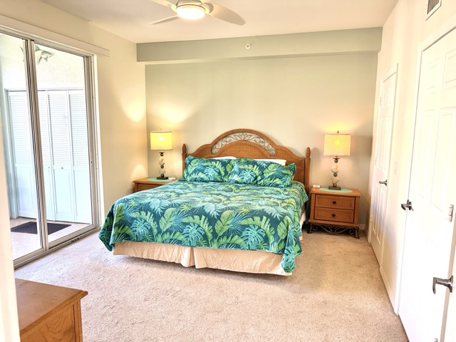 Primary bedroom with king bed