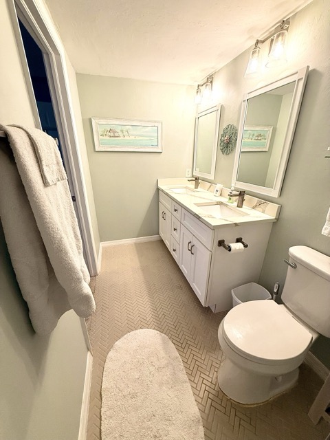 Primary bathroom with double vanity