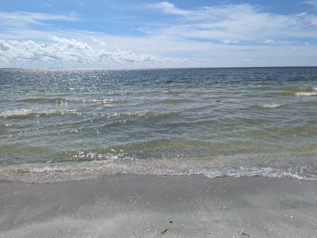 Shoreline at Lighthouse Beach Park on Sanibel Island