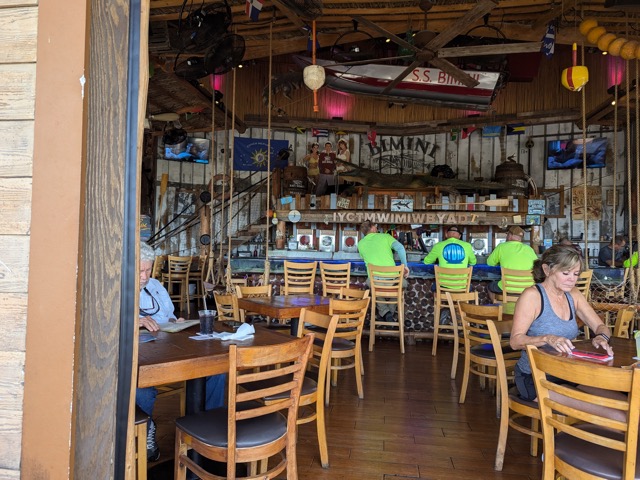 Tiki bar at Bimini Bait Shack